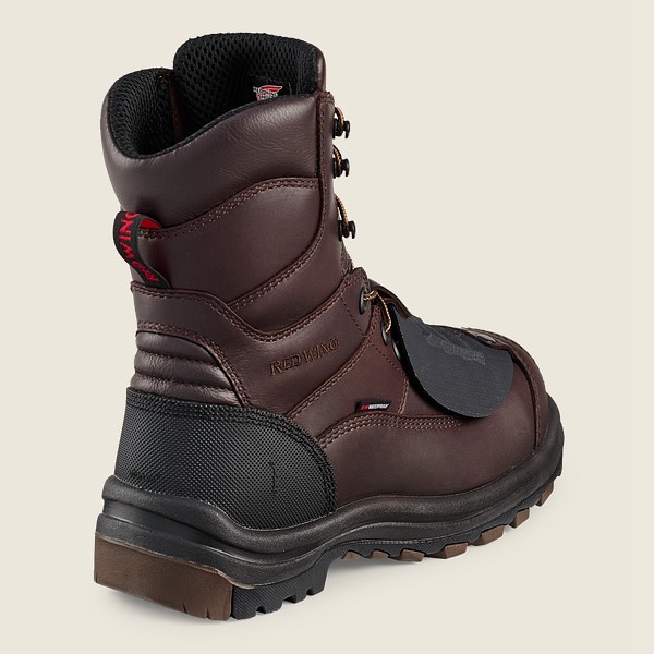 Red Wing Safety Boots King Toe® - 8-inch Waterproof Csa Metguard Toe - Black/Brown - Mens WGT142879